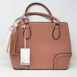 New with Tags Alyssa New York Blush Rose Mauve vegan purse, Cross-body bag